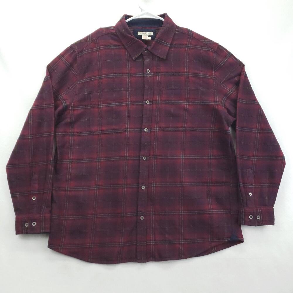 Carbon2Cobalt Shirt Mens Large Plaid Button Up Long Sleeve Casual